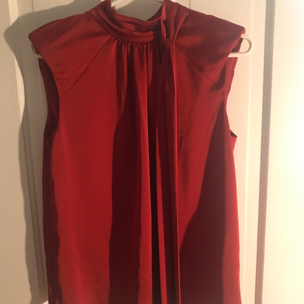NWT Ramy Brook Sleeveless Tie Blouse